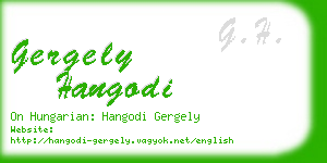 gergely hangodi business card